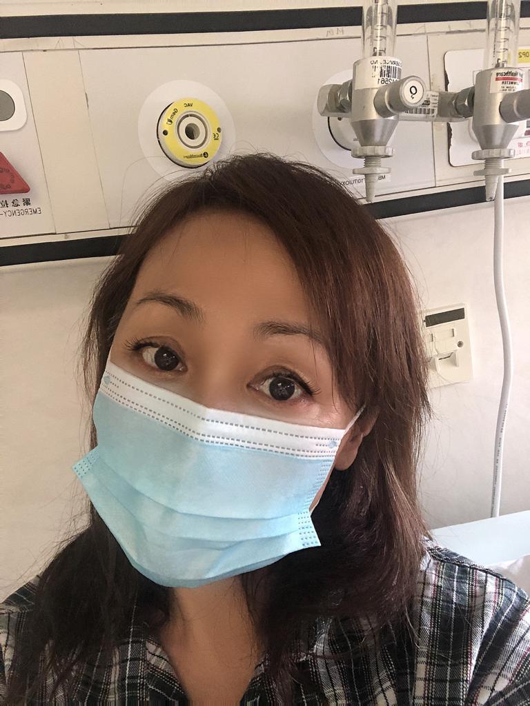 Apple姐在伊利沙伯医院隔离病房。