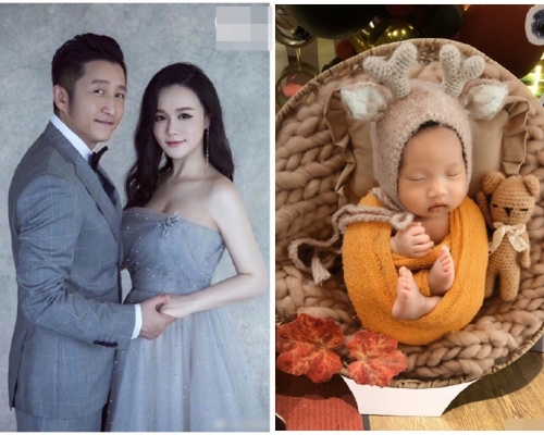 中國拳王鄒市明喜獲第三個兒子，首晒正面照。網圖