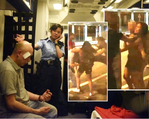 影片看見，當時男子遭人圍毆。 