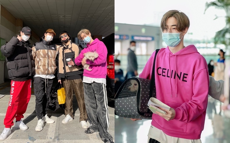 隊長JB、Jackson和有謙到機場送別Mark。