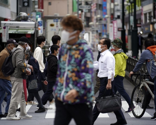 東京都今日新增兩宗確診個案。AP