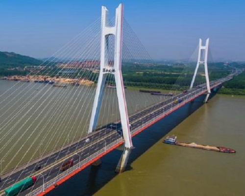 武漢軍山長江大橋。網上圖片