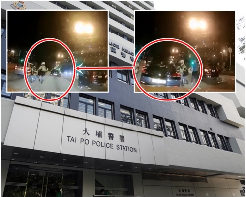 網民車Cam拍到逃走一刻。小圖為網上截圖