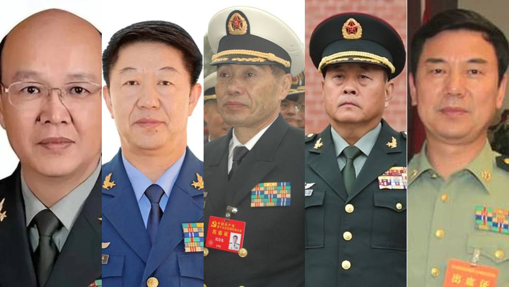 5上將遭罷免全國人大代表，包括原海陸空主帥。