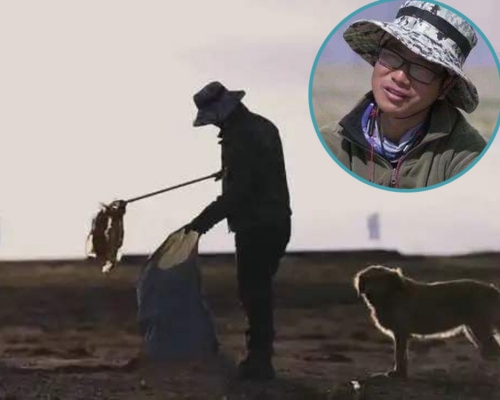 武相宏辭工網貸去可可西里撿垃圾被質疑炒作，回應稱希望影響更多人。（網圖）