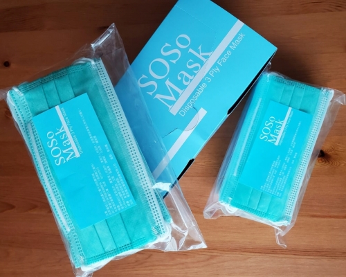 由「香港家庭教育學院」及「新思維」成立生產的「Soso Mask」。網圖