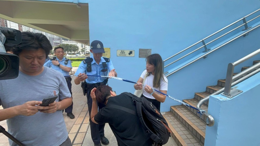 工業傷亡權益會總幹事蕭倩文到場了解事件。