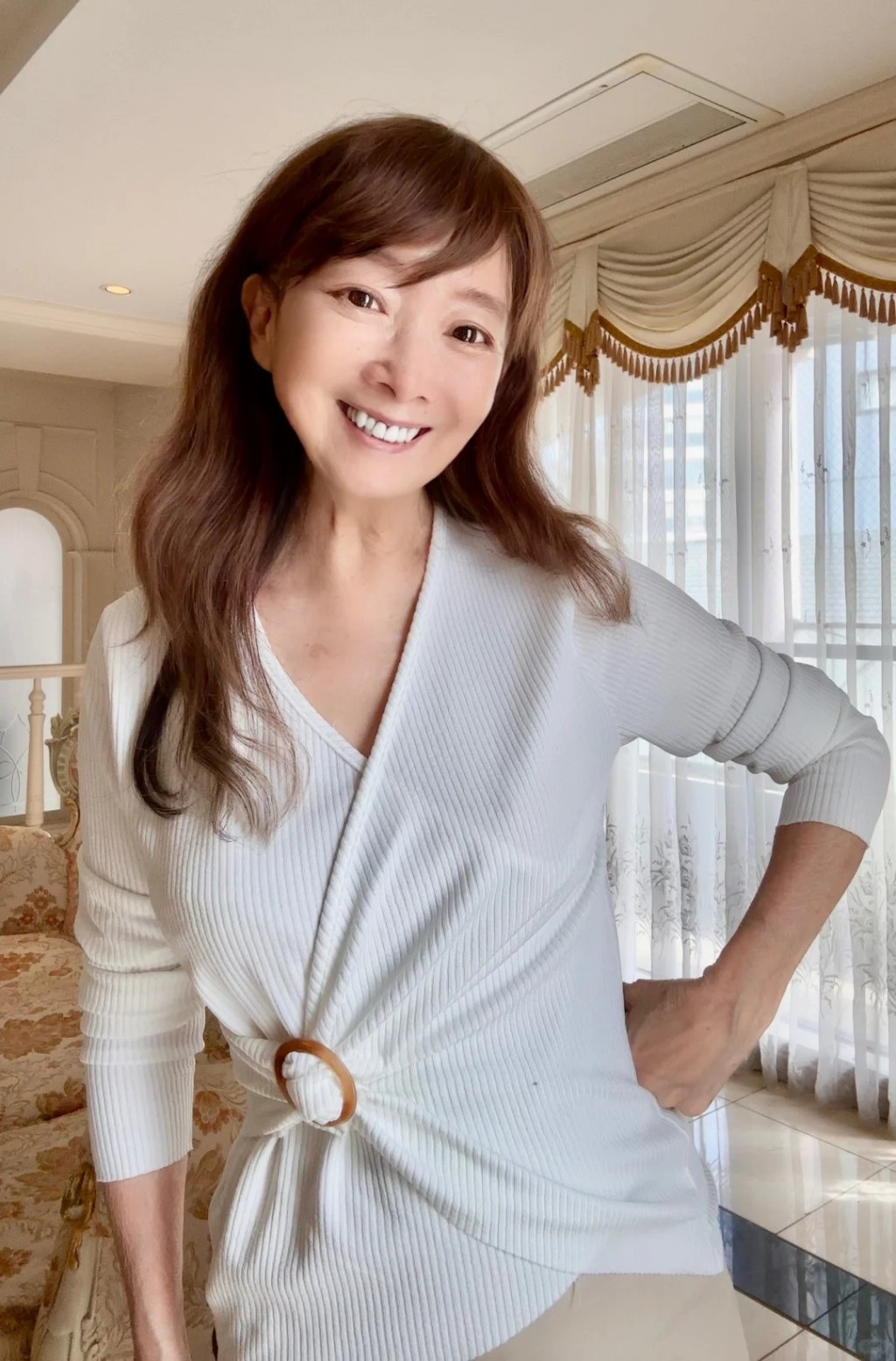 陳美齡豪宅有落地大玻璃,採光度十足。 陳美齡豪宅有落地大玻璃,採光度十足。