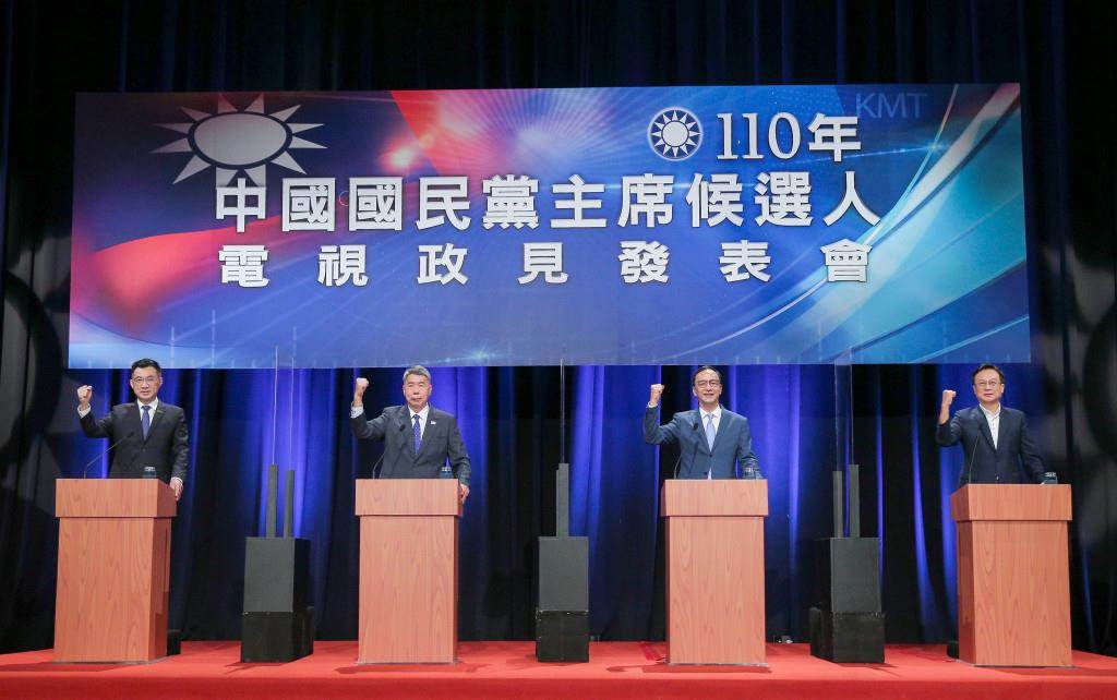 國民黨主席改選電視辯論會舉行。網上圖片