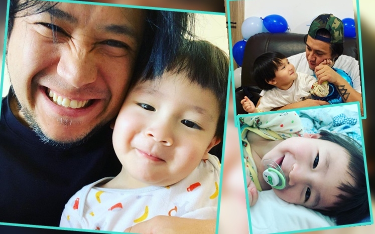 Steven為賀囝囝2歲生日,自被追債後首露面,大賣父子情。