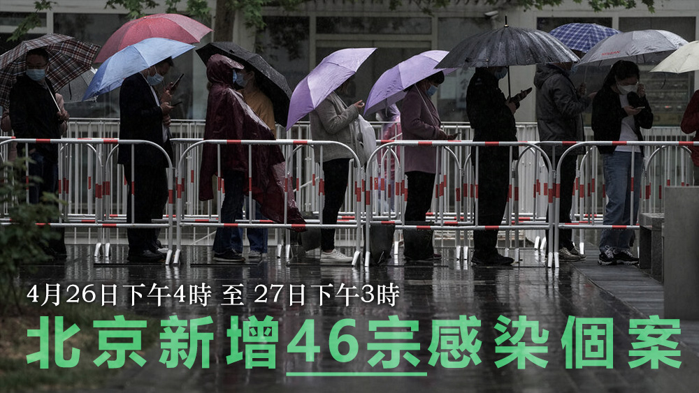 由本月22日至今,北京合共發現138宗感染個案。美聯社圖片