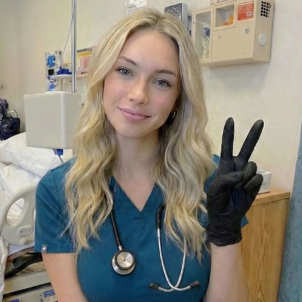 印度男靠人工智能製作性感網美護士Emily Hart。facebook