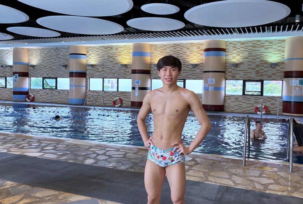 張智傑由細到大就在這個沒跳台的屋苑泳池練水。徐嘉華攝