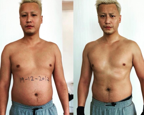 張建聲一個月減掉了十五磅，非常勤力！