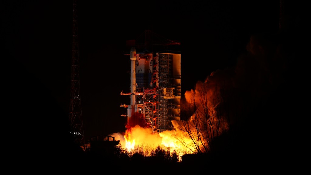 中國成功發射通信技術試驗衛星十五號。新華社
