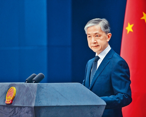 外交部發言人汪文斌。 資料圖片