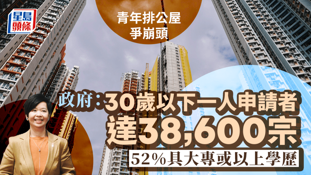 房屋局：30歲以下公屋非長者一人申請38,600宗 52%申請者有大專或以上學歷