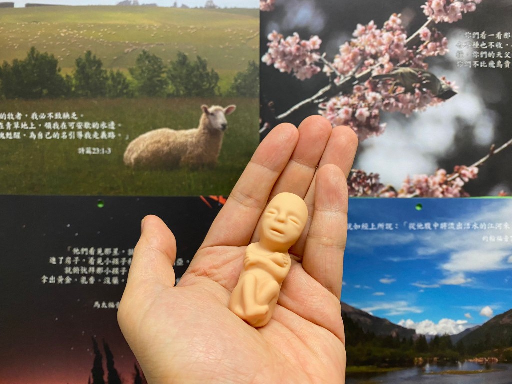 參觀過程中小朋友有機會接觸到流產胎的模型,透過親身體驗讓學習變得更深刻。(圖片來源:受訪者提供) 參觀過程中小朋友有機會接觸到流產胎的模型,透過親身體驗讓學習變得更深刻。(圖片來源:受訪者提供)