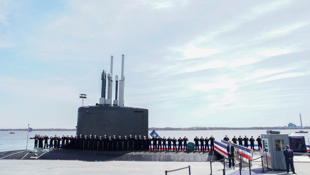美國「特拉華號」（USS Delaware，SSN 791）核潛艇。 路透社