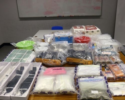 警方檢約470萬元毒品。警方提供