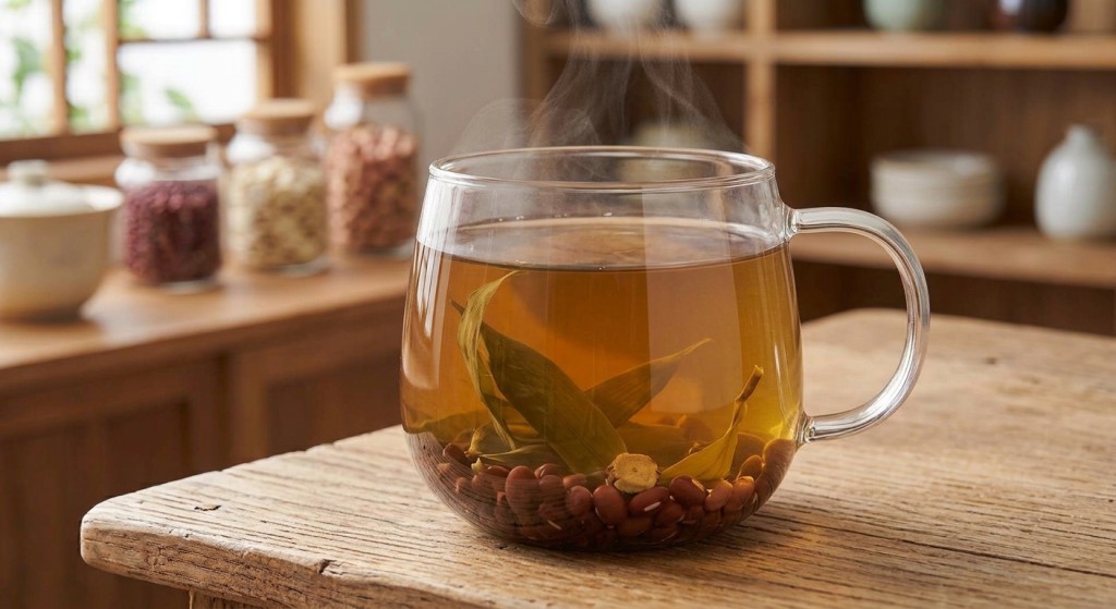小豆祛濕茶(圖片由AI生成,只供參考) 小豆祛濕茶(圖片由AI生成,只供參考)
