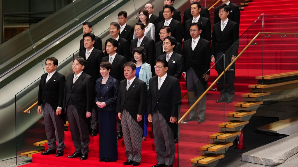 高市早苗内阁备受瞩目。 美联社