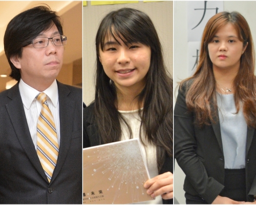 林洋鋐（左）、彭皓昕（中）及蔡梓蘊（右）。資料圖片