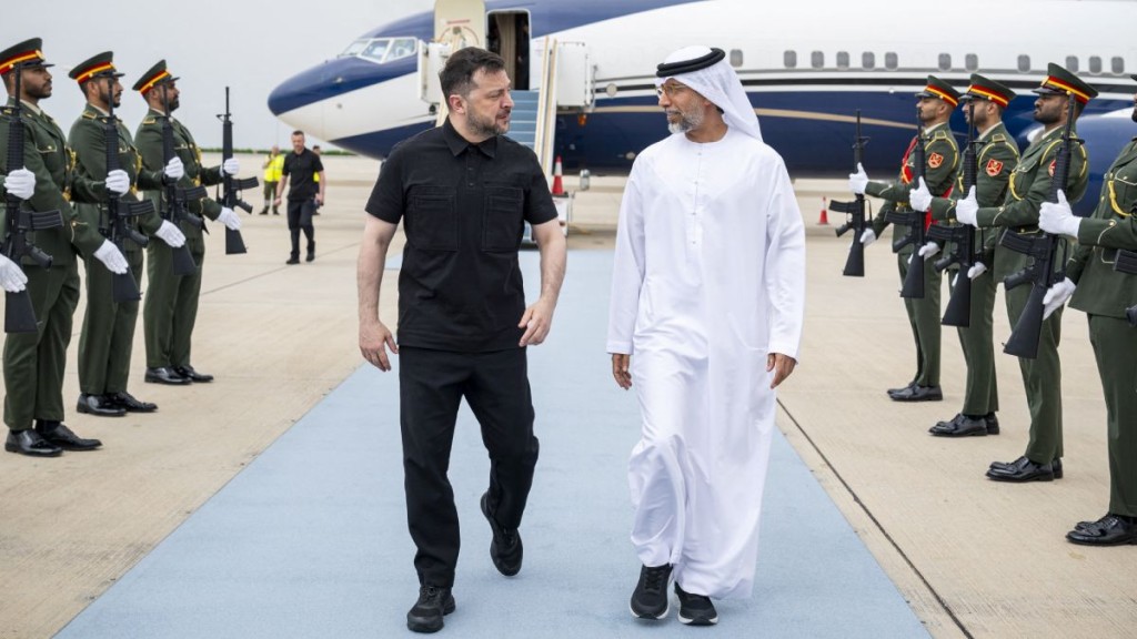 烏克蘭總統澤連斯基周六突訪阿聯酋與卡塔爾。路透社