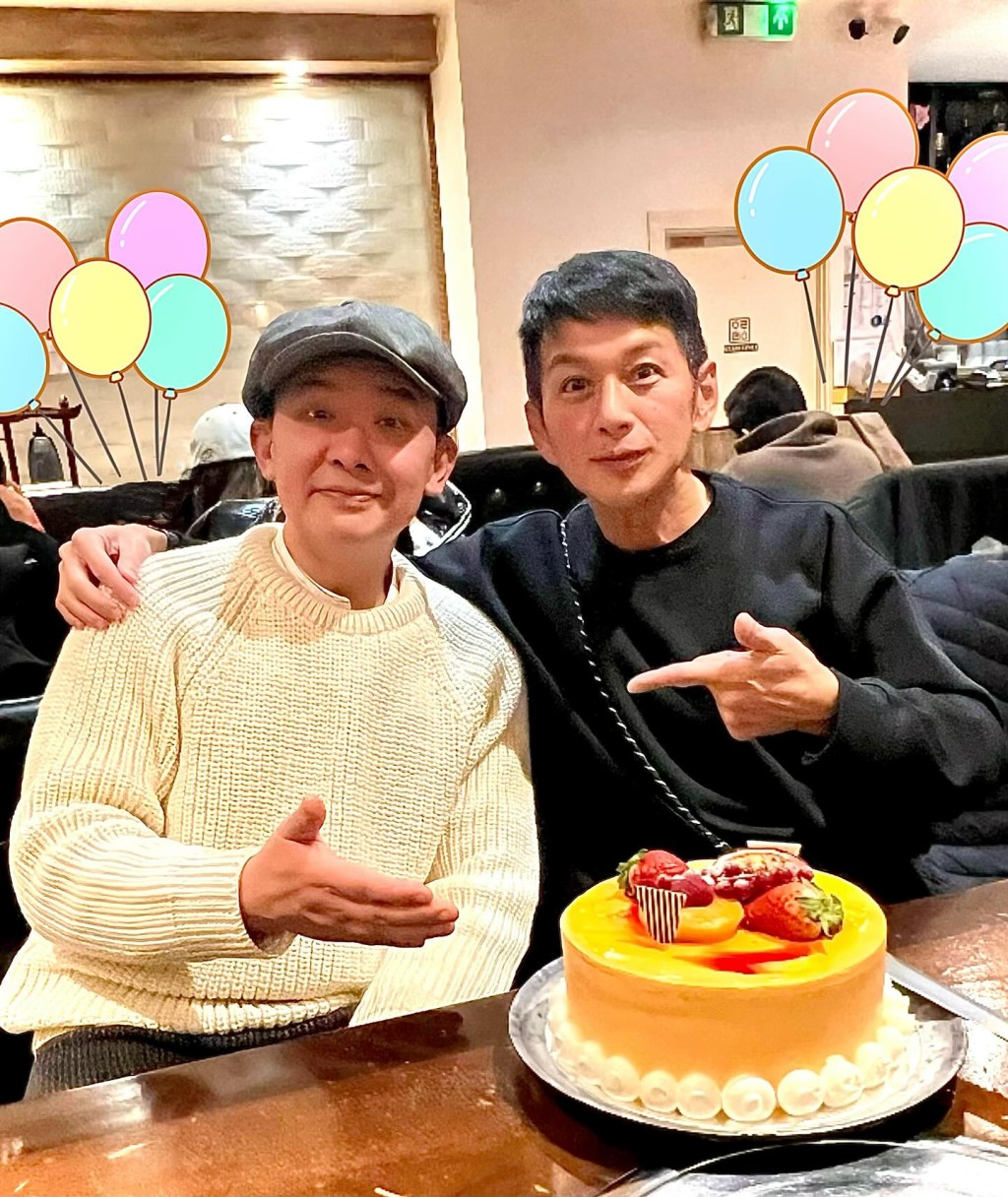 吴家乐昨日（4日）在IG发新帖，他感谢雷颂德为他庆生。