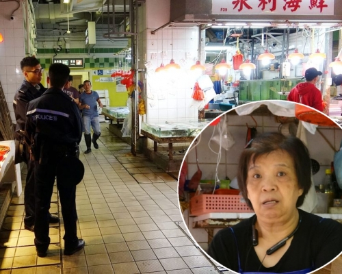 魚檔女負責人劉太稱開業十多年首次遇上爆竊，損失約4000元及一部手推車。 林思明攝