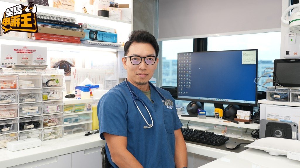 羅永年獸醫關注社區流浪貓狗健康，他表示港島東區墳場、地盤較多流浪貓狗。