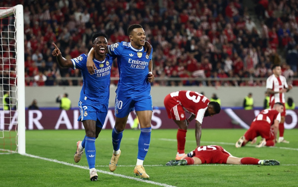 皇馬作客以4：3險勝奧林比亞高斯。路透社