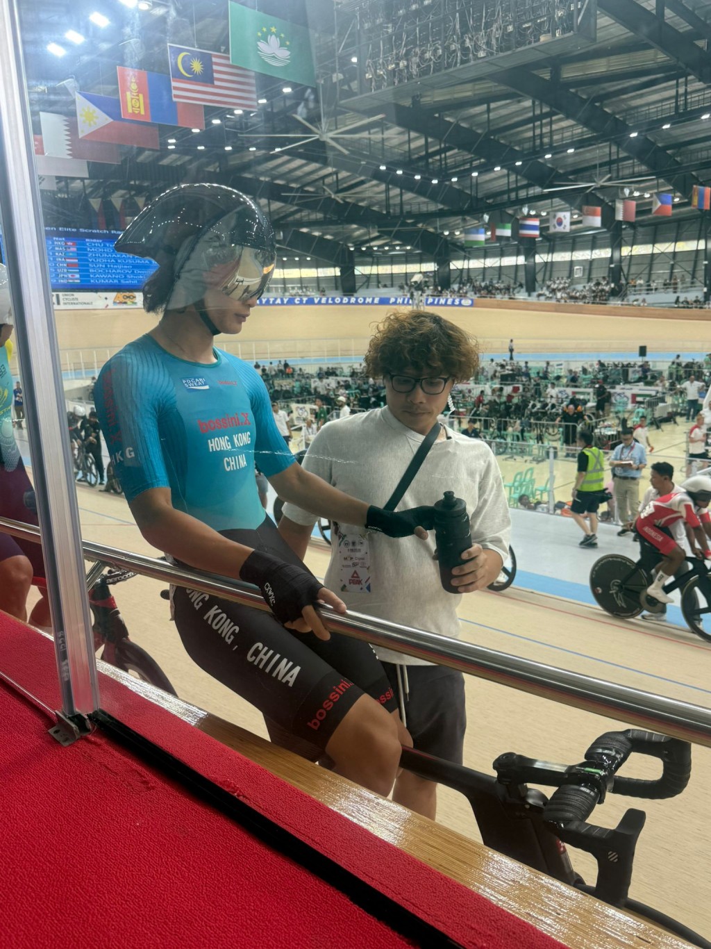 朱浚玮首夺男子捕捉赛铜牌。香港单车总会图