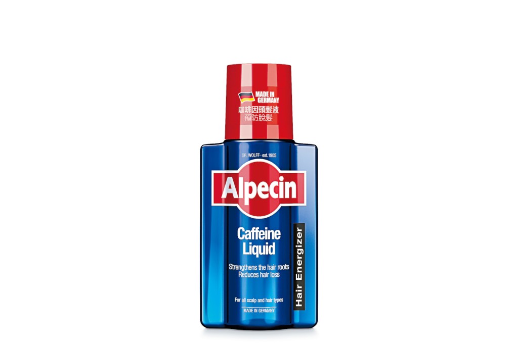 Alpecin咖啡因頭髮液含高濃度咖啡因，能激活髮根，更可提升髮根細胞活躍度，促進頭髮生長。 售價：$99（200毫升）