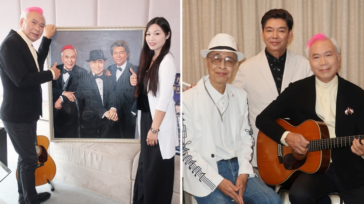 李龍基嬌妻畫肖像油畫賀老公開騷，畫中葉振棠後生20年。