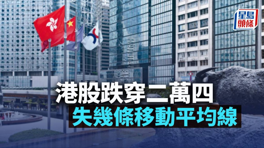 港股跌穿二萬四 失幾條移動平均線|古天后