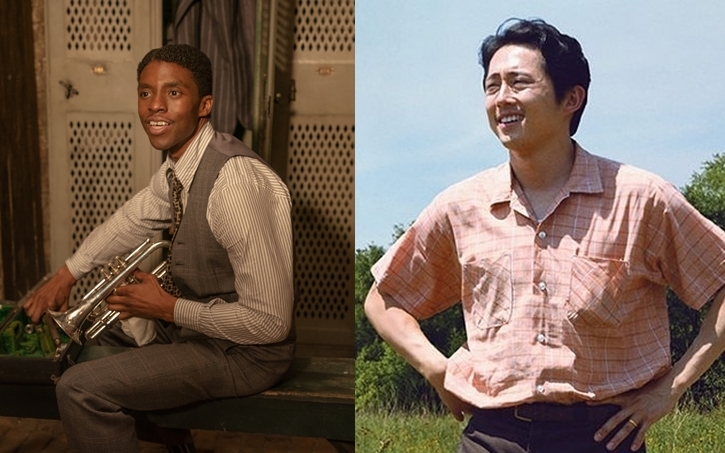 Chadwick Boseman與Steven Yeun(右)都是首度提名奧斯卡。