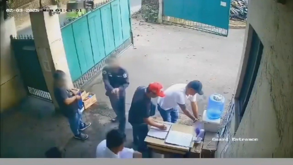 兇手舉槍向白衫男子發射。 Antipolo Police Station