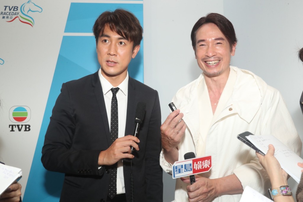 陳豪和譚俊彥出席《TVB賽馬日》活動。