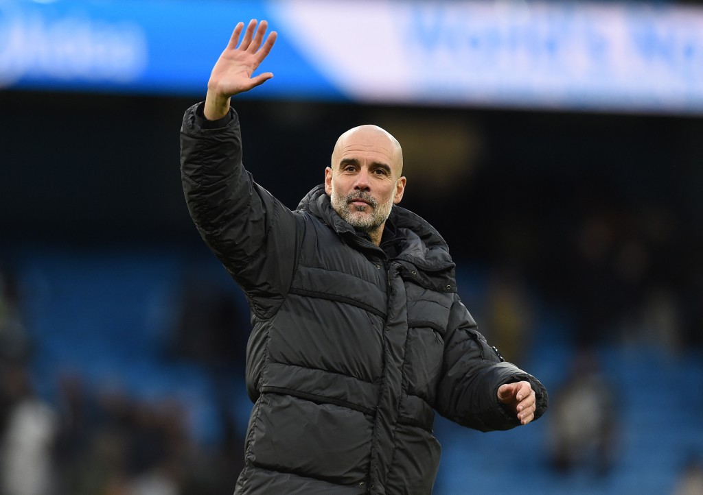 曼城領隊哥迪奧拿。路透社