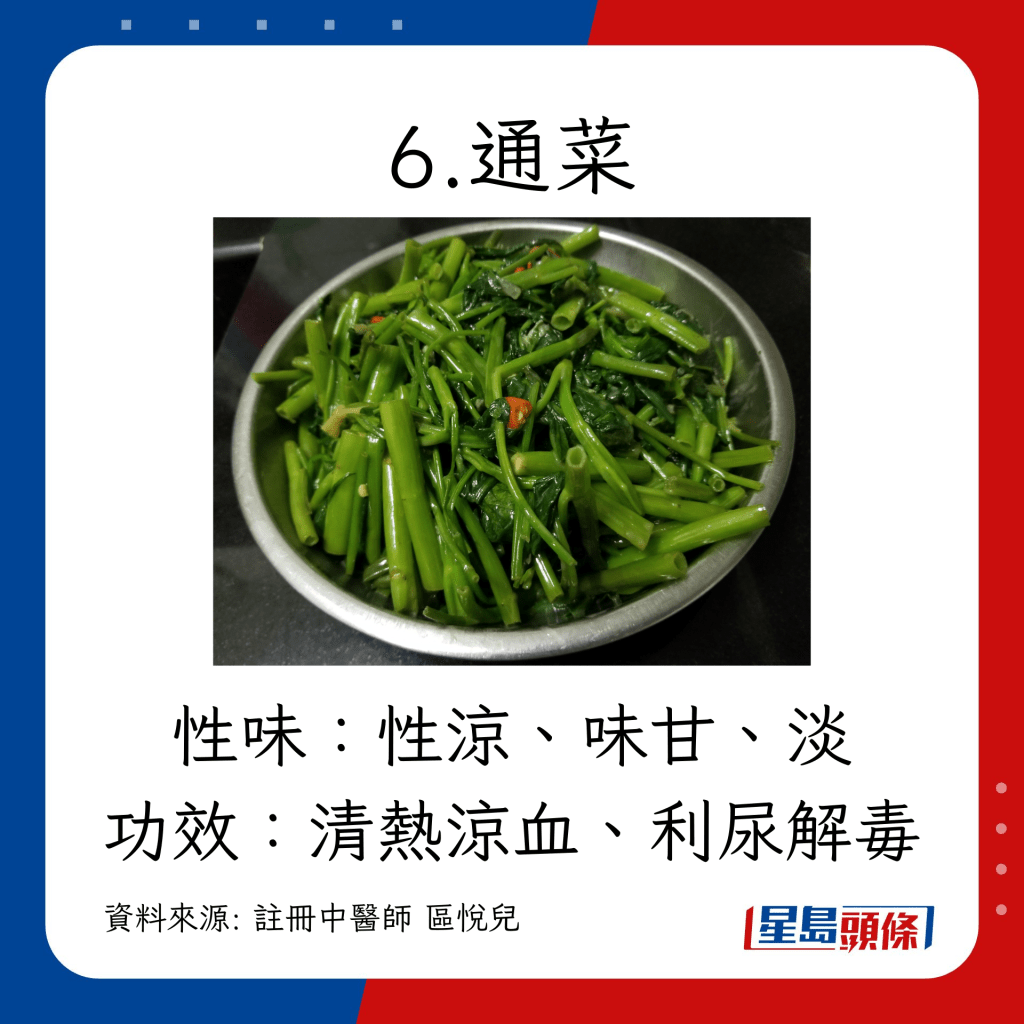 小暑节气养生｜宜吃10款食物清热 通菜