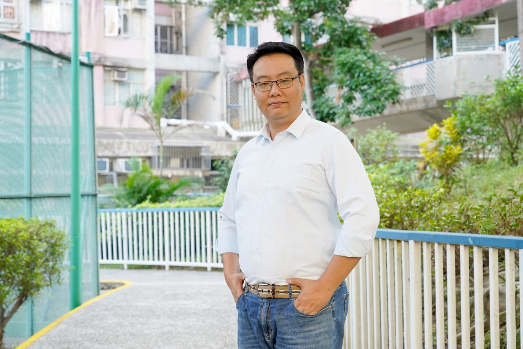 工聯會曾勁聰。葉偉豪攝 工聯會曾勁聰。葉偉豪攝