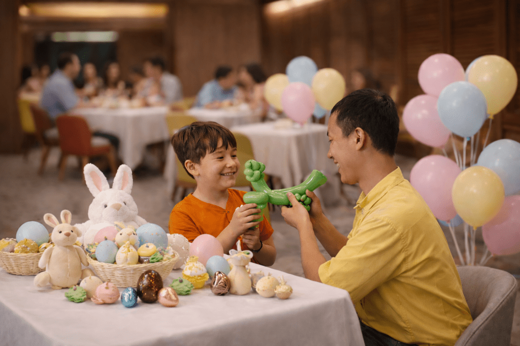 特设小童玩乐角，可大玩面部彩绘与扭气球。（图片来源：Jimmy's Kitchen）