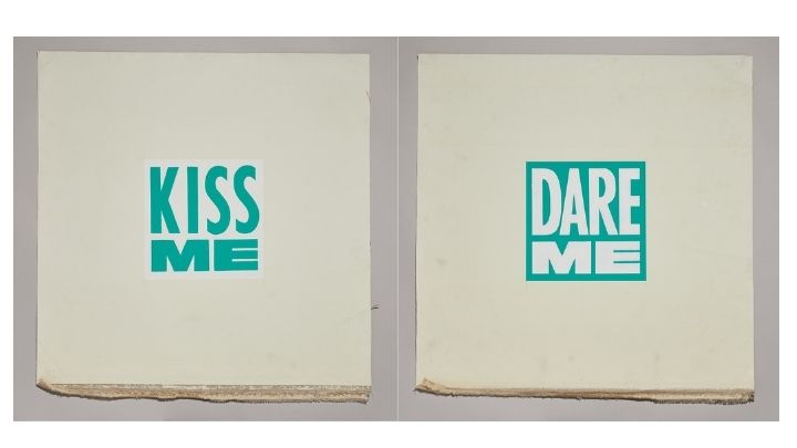 Curtis Kulig特別以「Dare Me」、「Know Me」及「Kiss Me」等文字藝術傳遞愛的信息。