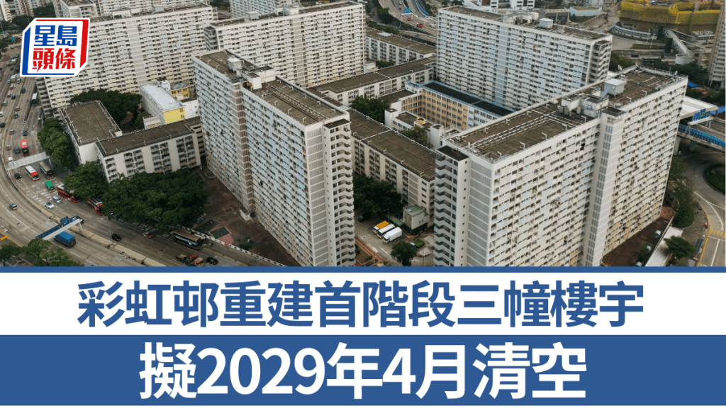 彩虹邨重建第1期2029年清空 涉3樓宇 華富邨第3期清拆提早6年