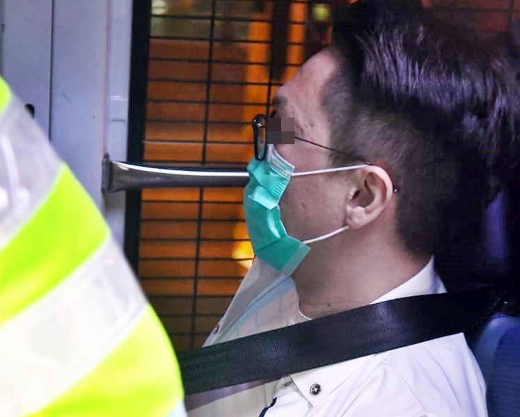 被捕的寶馬司機。