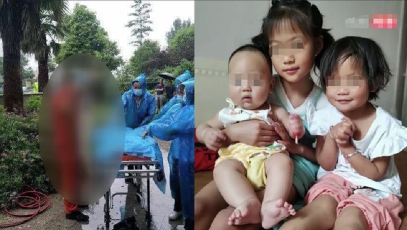被撞死的兩名姐弟。網上圖片
