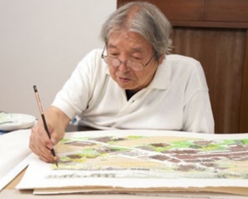 日本繪本大師安野光雅上月24日因肝硬化病逝，享年94歲。Twitter@h_mi2h
