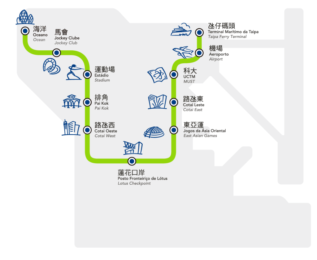 澳门轻轨路线图