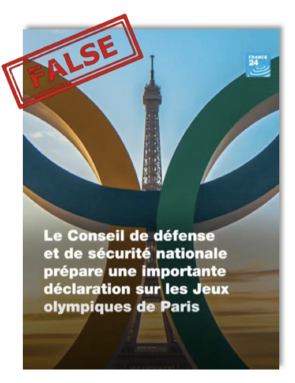 俄國網路行動組織假冒France 24，發布恐襲風險引發運奧運退票潮的假新聞。